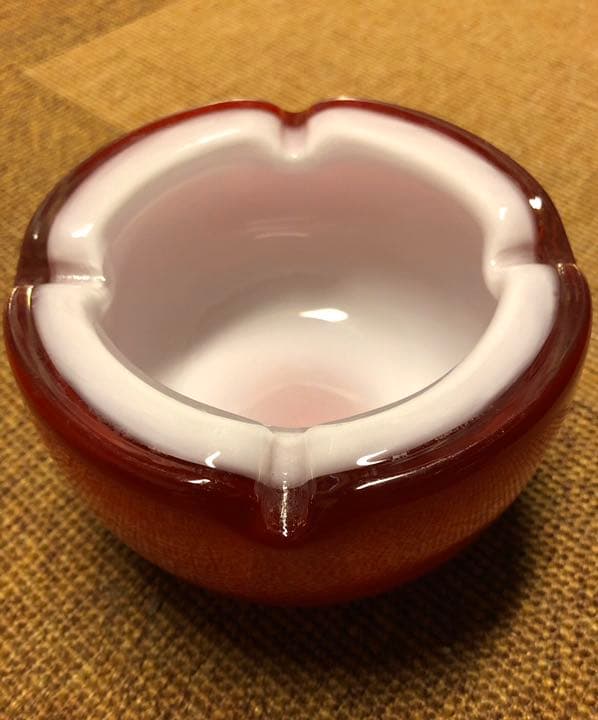 70s ガラス灰皿　大　vintage