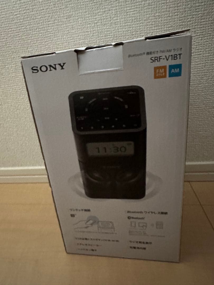 【新品未使用】SONY FM/AMホームラジオ SRF-V1BT(B) ブラック