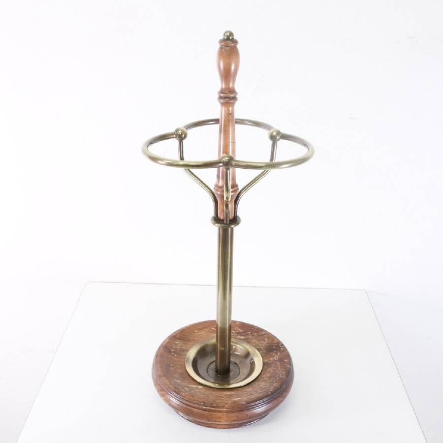 値下 イタリア製 高級 CAPANNI カパーニ アンブレラスタンド 木製 真鍮