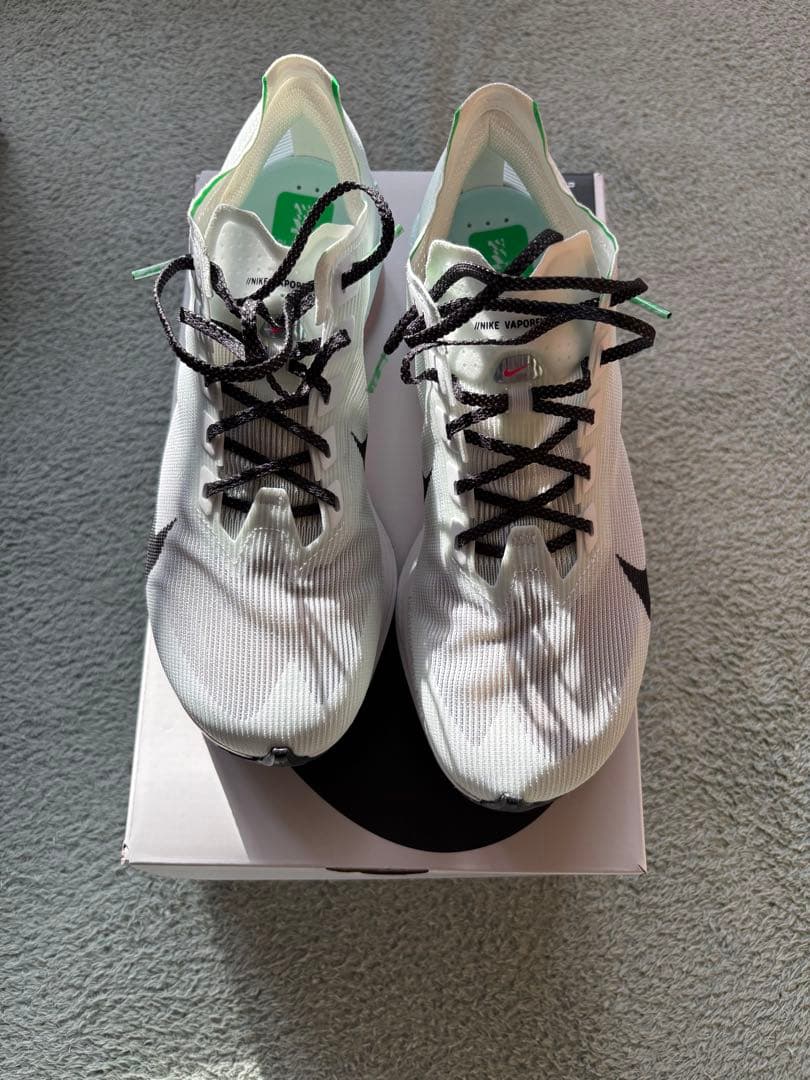 NikeZOOMX VAPORFLY NEXT%4ホワイト/グリーン