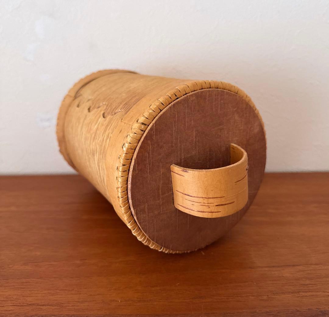 【北欧ヴィンテージ】白樺の筒形キャニスター