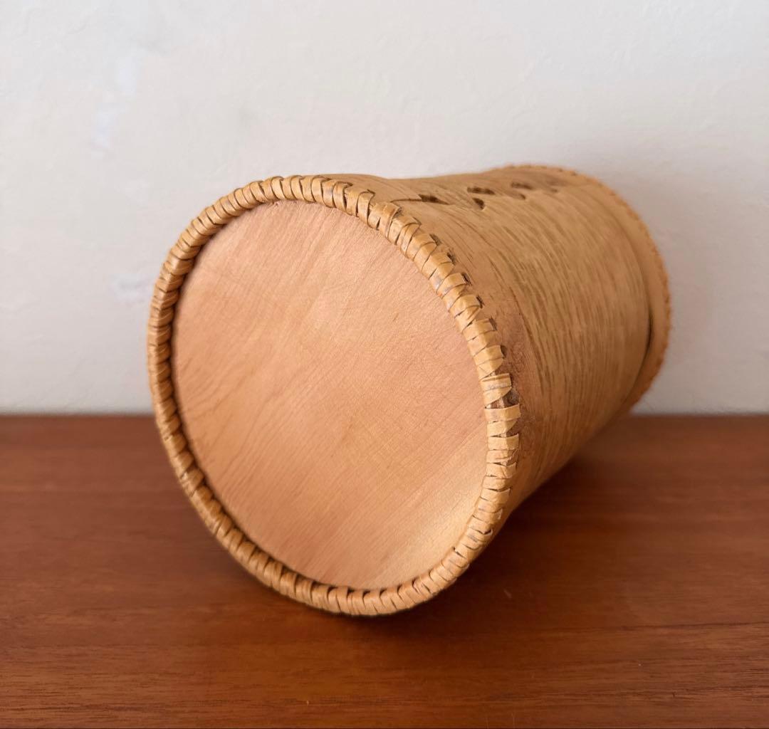 【北欧ヴィンテージ】白樺の筒形キャニスター
