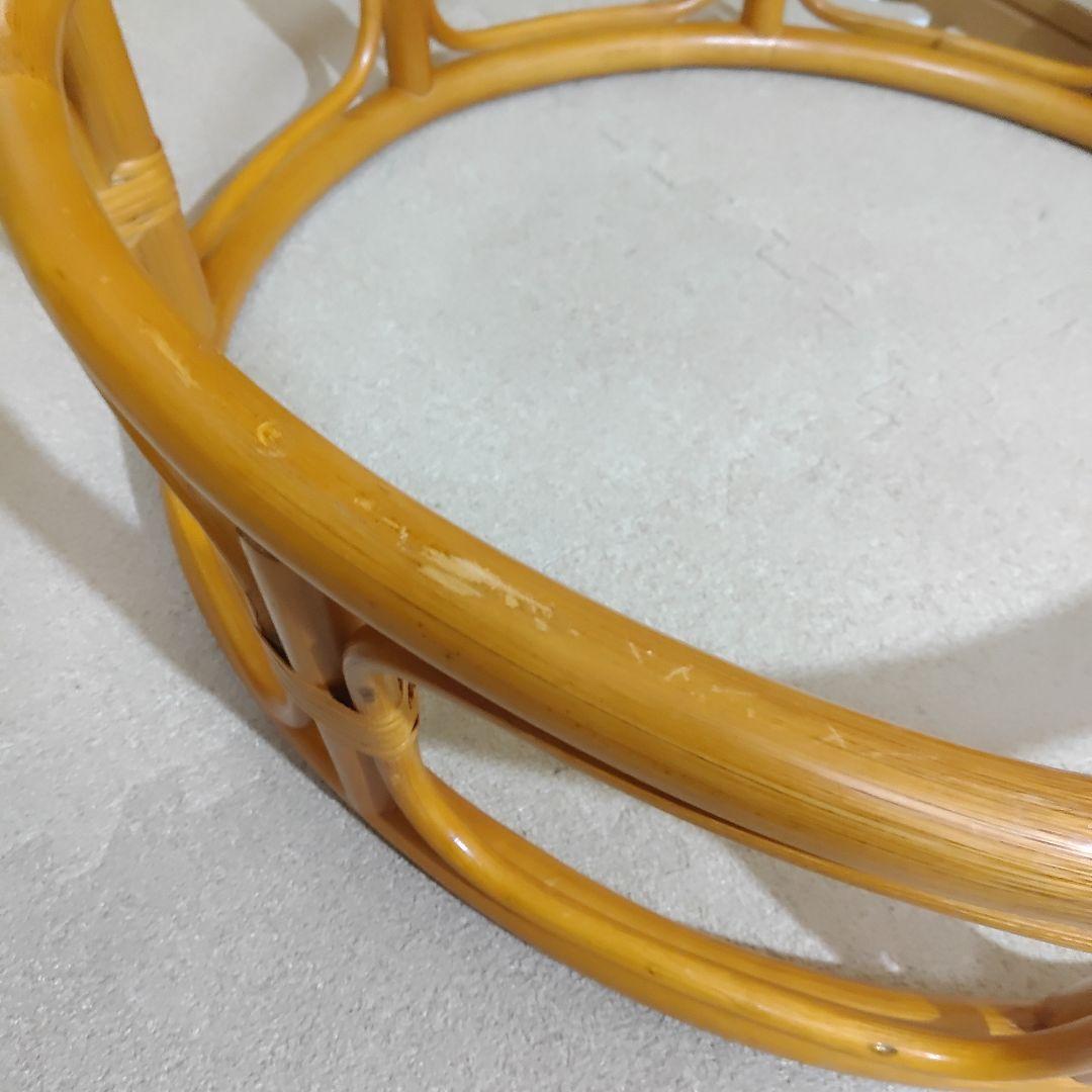 Nissen ニッセン パパサンチェア ラタン 籐製 台座付き クッション付き