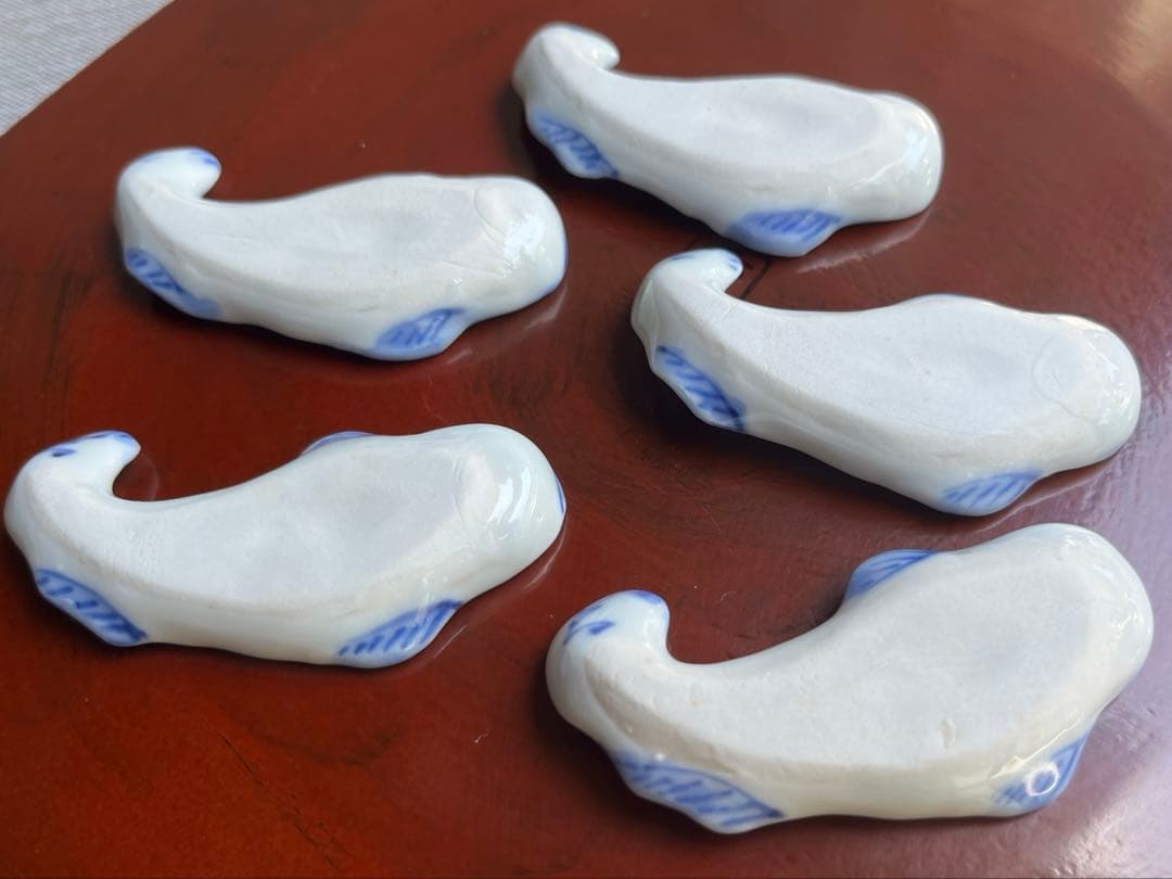 九谷焼　須田菁華　 鯰形　箸置き　珍味　5点