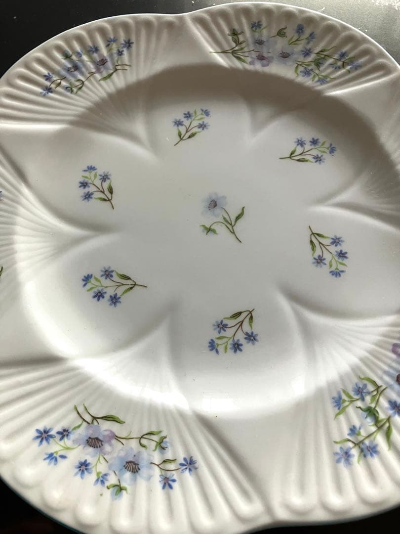 【希少品】　英国　シェリー　ブルーロック　 プレート3枚セット