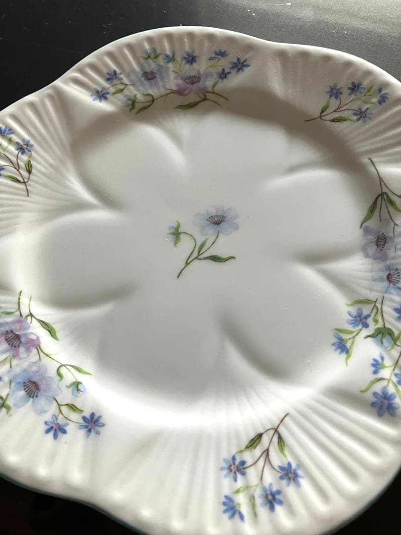 【希少品】　英国　シェリー　ブルーロック　 プレート3枚セット