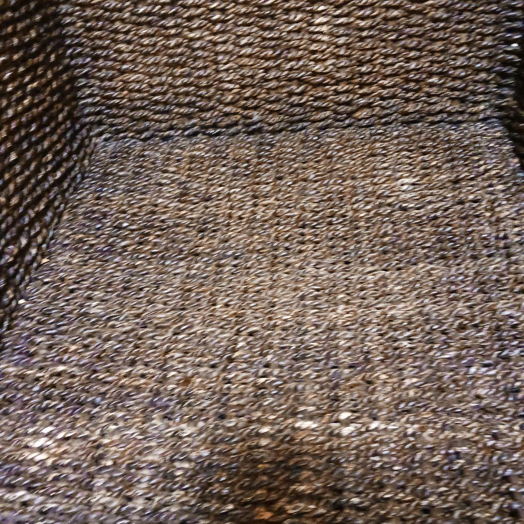 ラタン風アーム付き座椅子 ダークブラウン