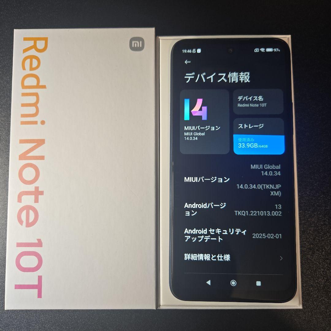 Redmi Note 10T 本体　Xiaomi