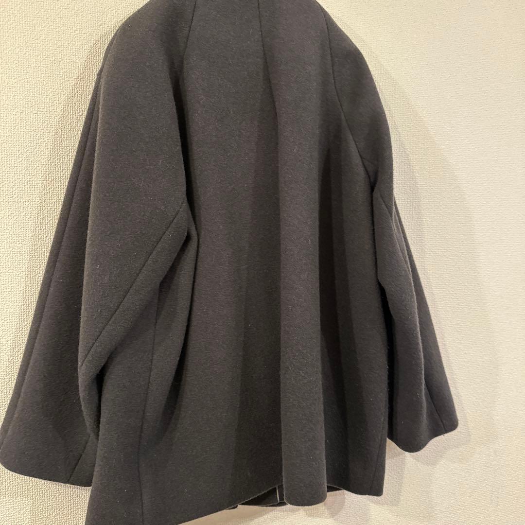 グリーンレーベルリラクシング ノーカラーミドル丈コート