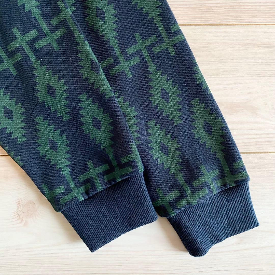 未使用タグ付 2025SS ZUCCa ブロックプリントスウェット M ネイビー