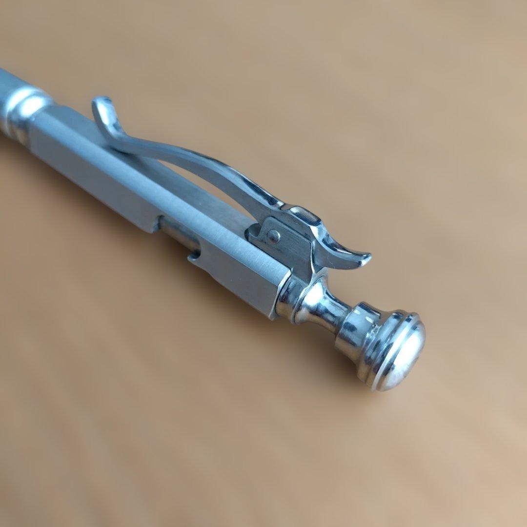 中山英俊　ボールペン　ステンレス　ボルトアクション　削り出し　ジェットストリーム