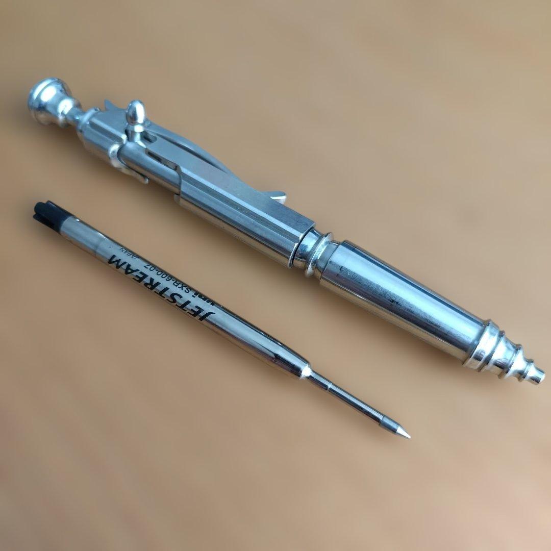 中山英俊　ボールペン　ステンレス　ボルトアクション　削り出し　ジェットストリーム