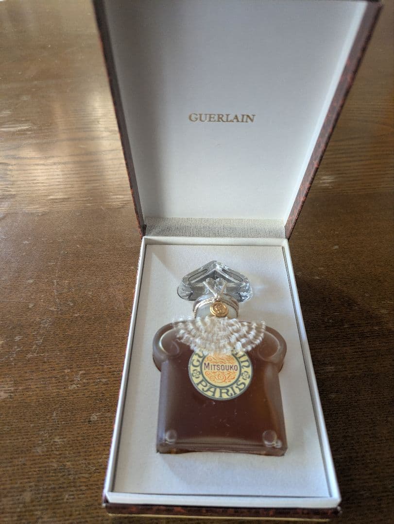 ​【希少・ヴィンテージ】ゲラン ミツコ パルファム 30ml 扇ボトル 箱付き