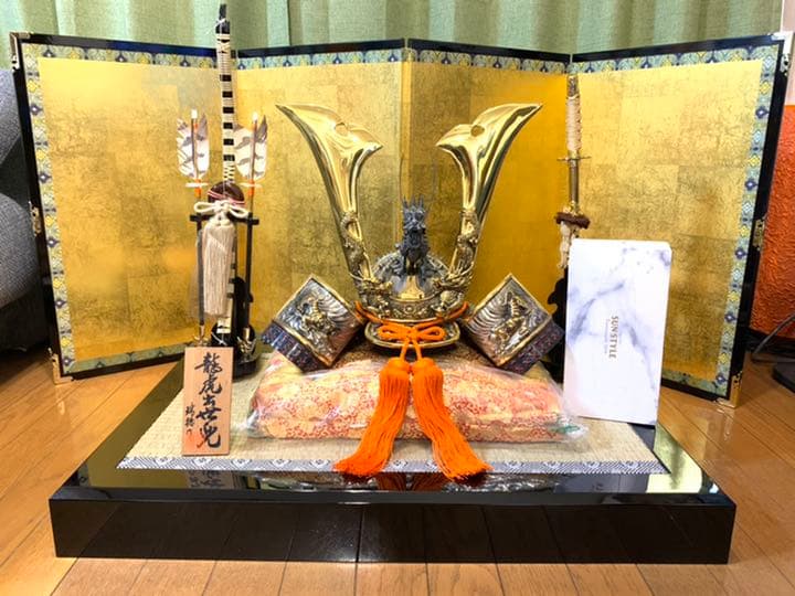 五月人形 龍虎出世兜