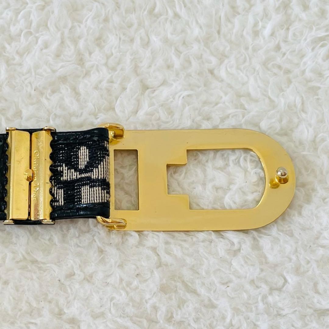 Christian Dior ベルト 黒 レディース トロッター柄 ディオール