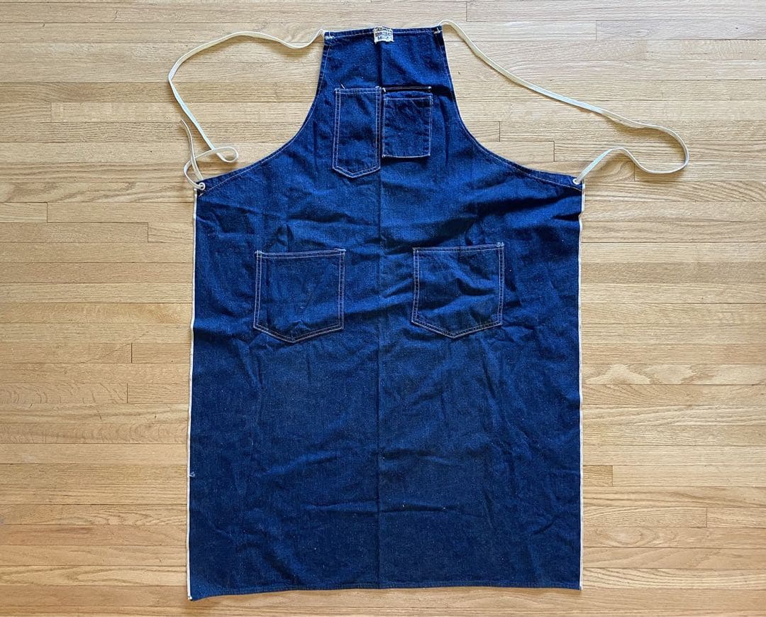 50s ヴィンテージ　HERCULES デニムショップエプロン　セルビッジ付き