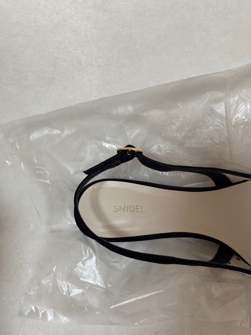 最終値下げ スナイデル ドットメッシュリボンモチーフサンダル レディース