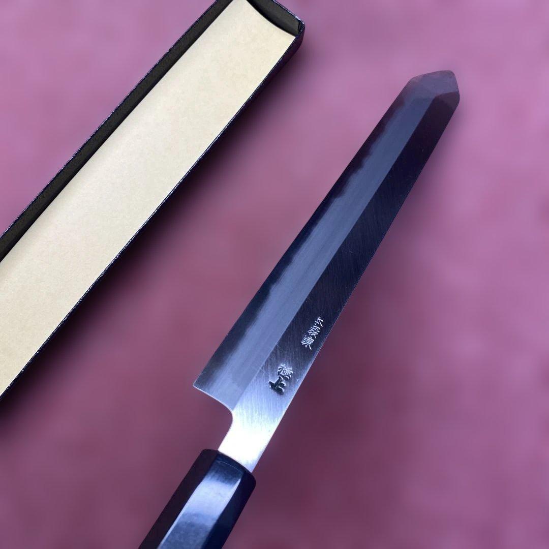 白ニ鋼　カツオ包丁 240㎜ 8寸 両刃