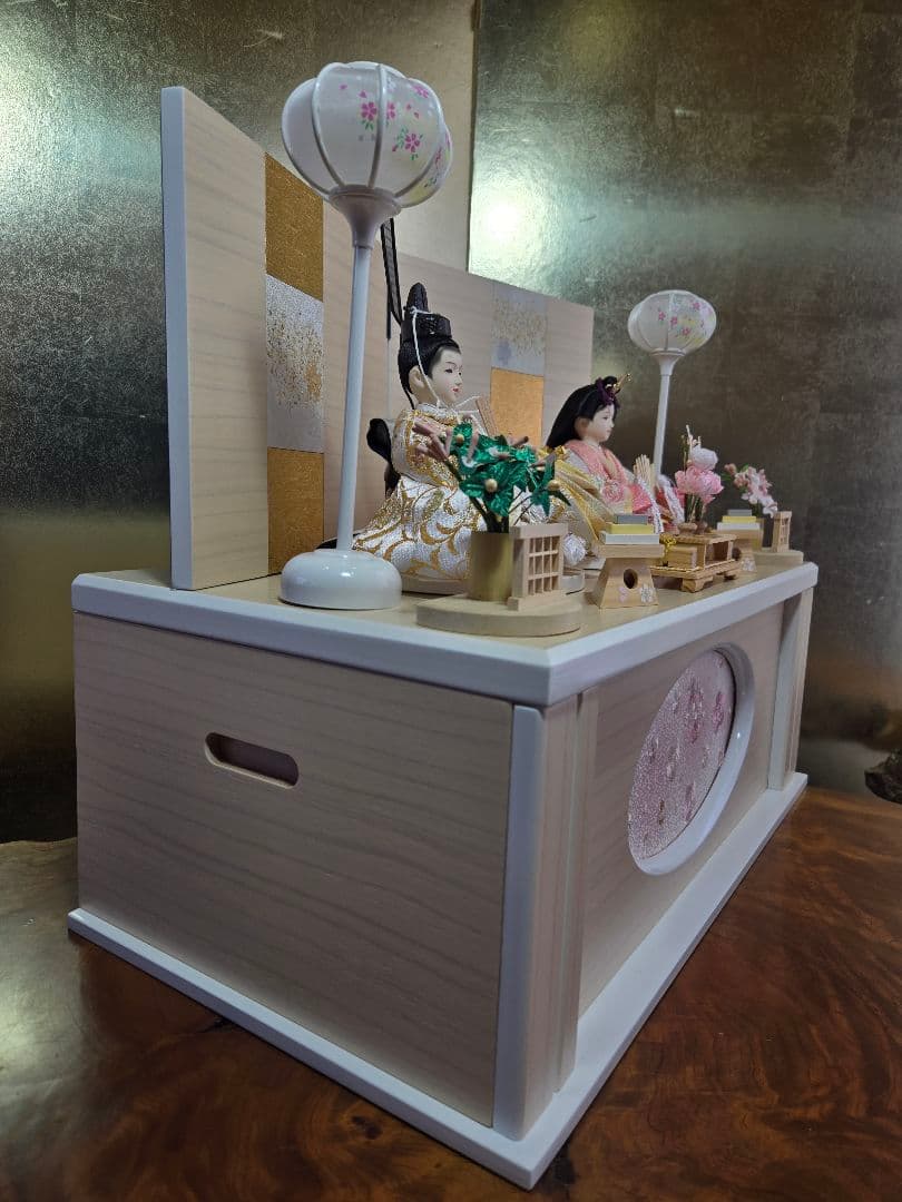 S【一点限り】雛人形 収納飾り 　HS25