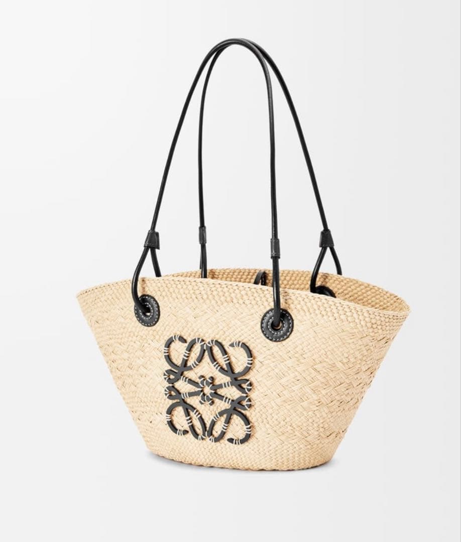 新品★LOEWEアナグラム バスケットバッグ スモール（イラカヤシ&カーフ）