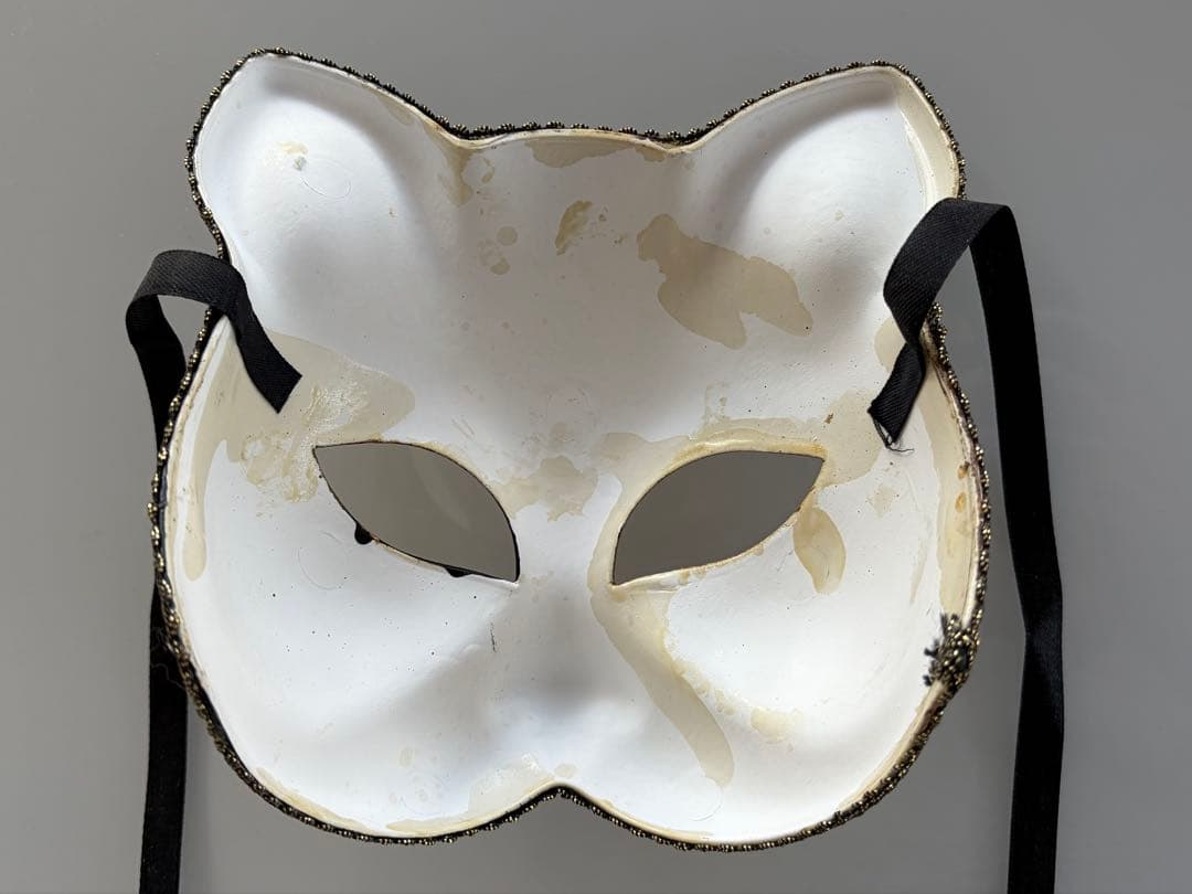 猫型マスケラ アンティーク 古道具 レトロ雑貨 マスカレード 仮面