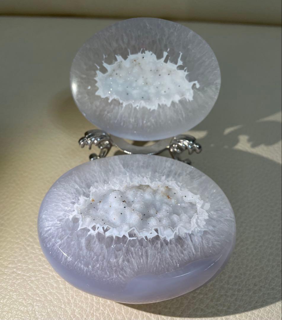 トレジャー瑪瑙 ドゥルージーアゲート 聚宝盆 雪模様 シュガー トルマリン共生