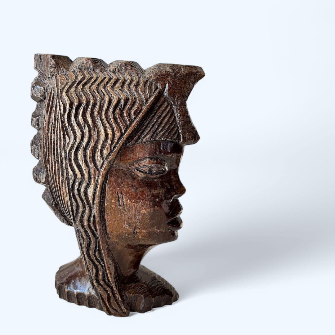 【民藝アート】アジアン木彫 人物像3体セット｜儀礼像・プリミティブオブジェ