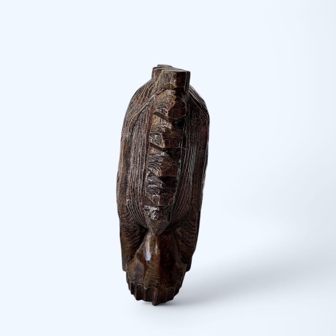 【民藝アート】アジアン木彫 人物像3体セット｜儀礼像・プリミティブオブジェ