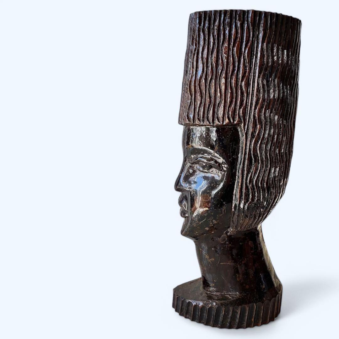 【民藝アート】アジアン木彫 人物像3体セット｜儀礼像・プリミティブオブジェ