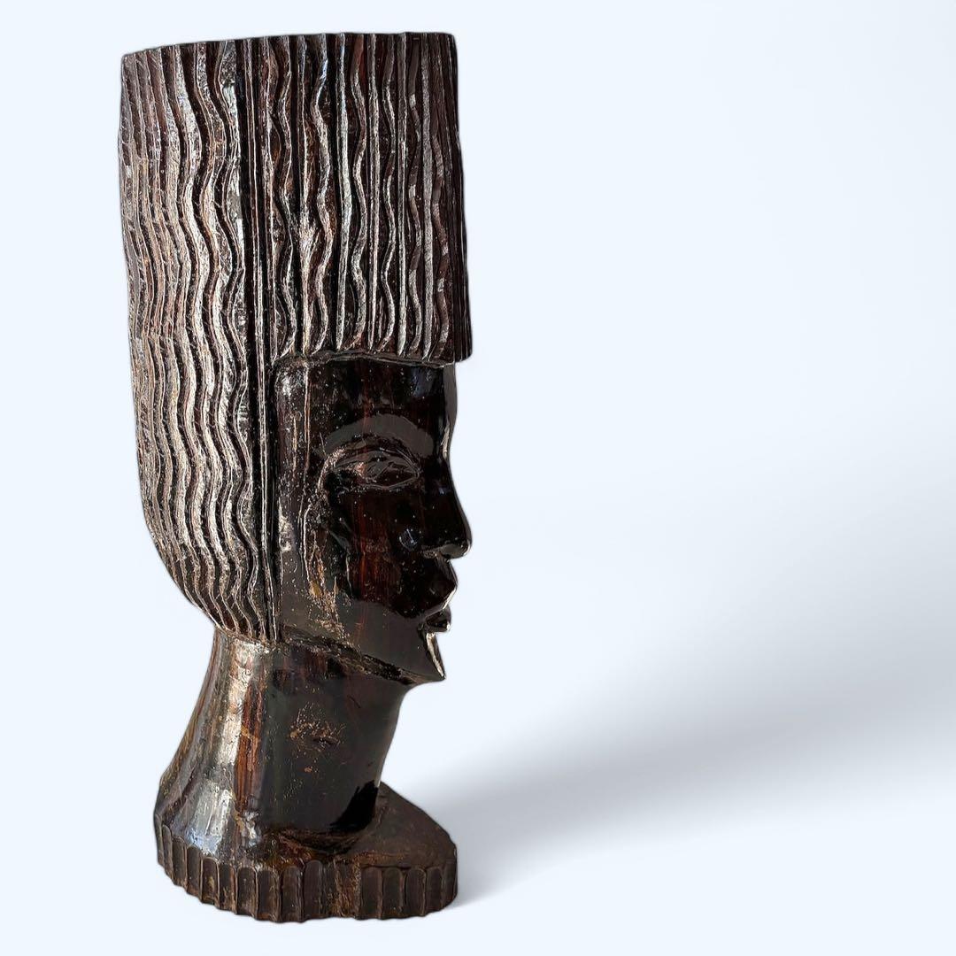 【民藝アート】アジアン木彫 人物像3体セット｜儀礼像・プリミティブオブジェ