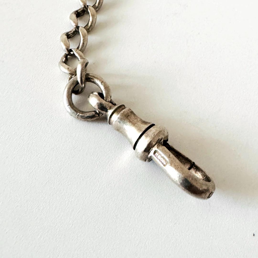 1921年★英国★アルバートチェーン/純銀製/アンティーク