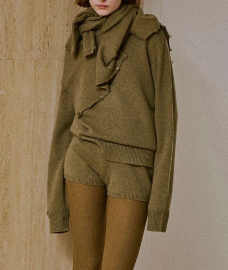 TODAYFUL Cashmere Compact Cardigan オリーブ