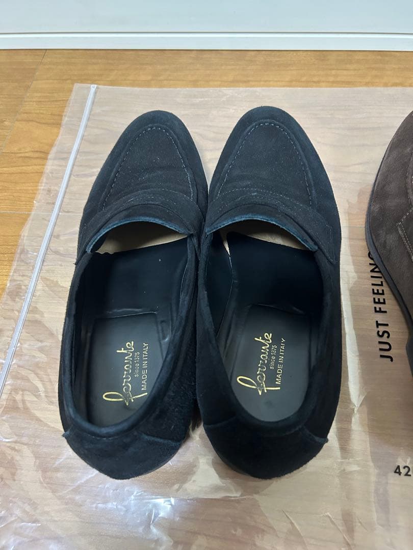 【美品】フェランテ　イセオ　ローファー　スエード　ビブラムソール　25.5