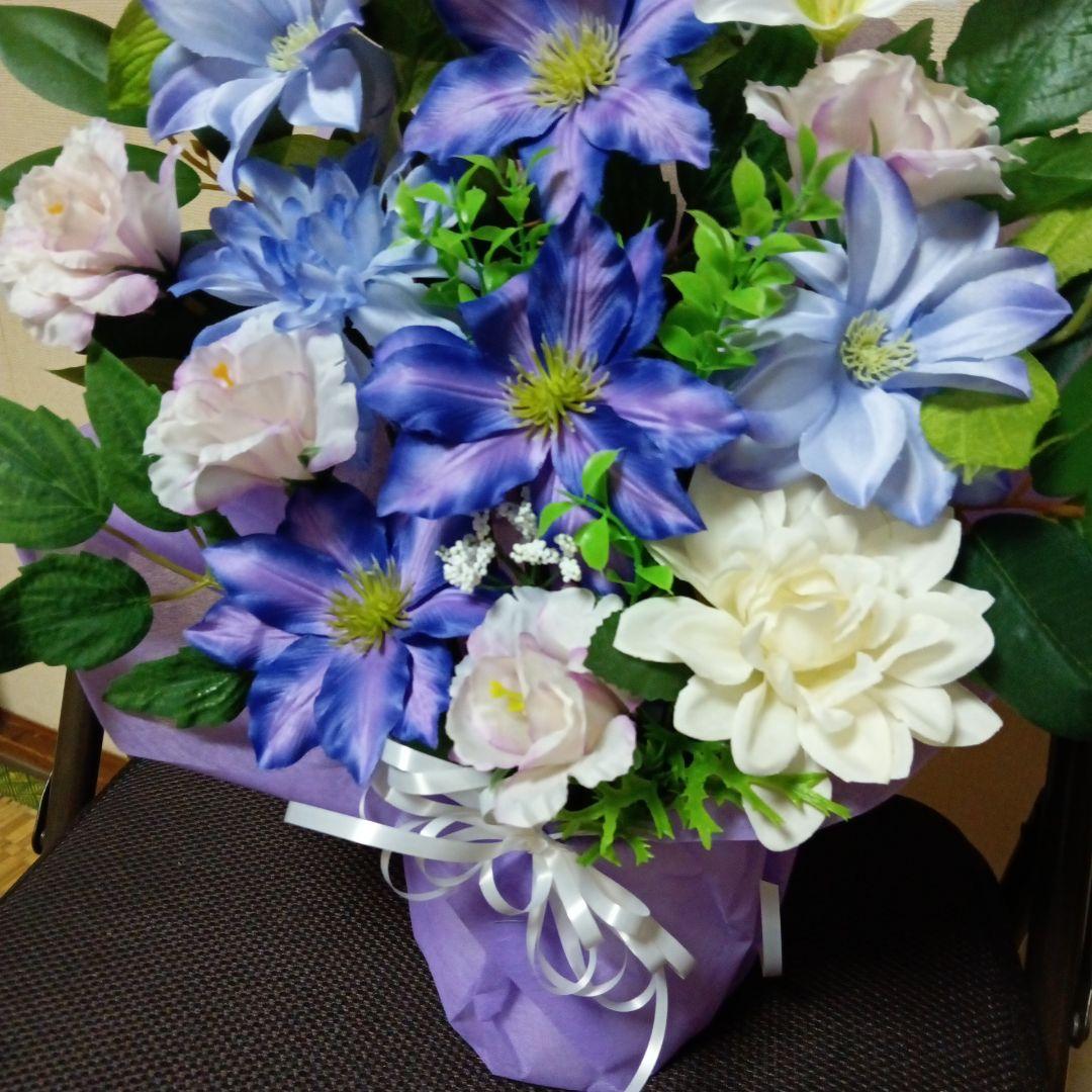 仏花、お供え花、クレマチス、ダリア、トルコキキョウお盆法事