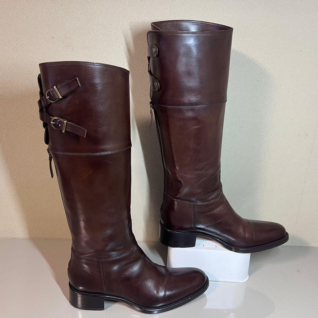 【美品】SARTORE サルトル ジョッキーブーツ ブラウン 37(24cm)