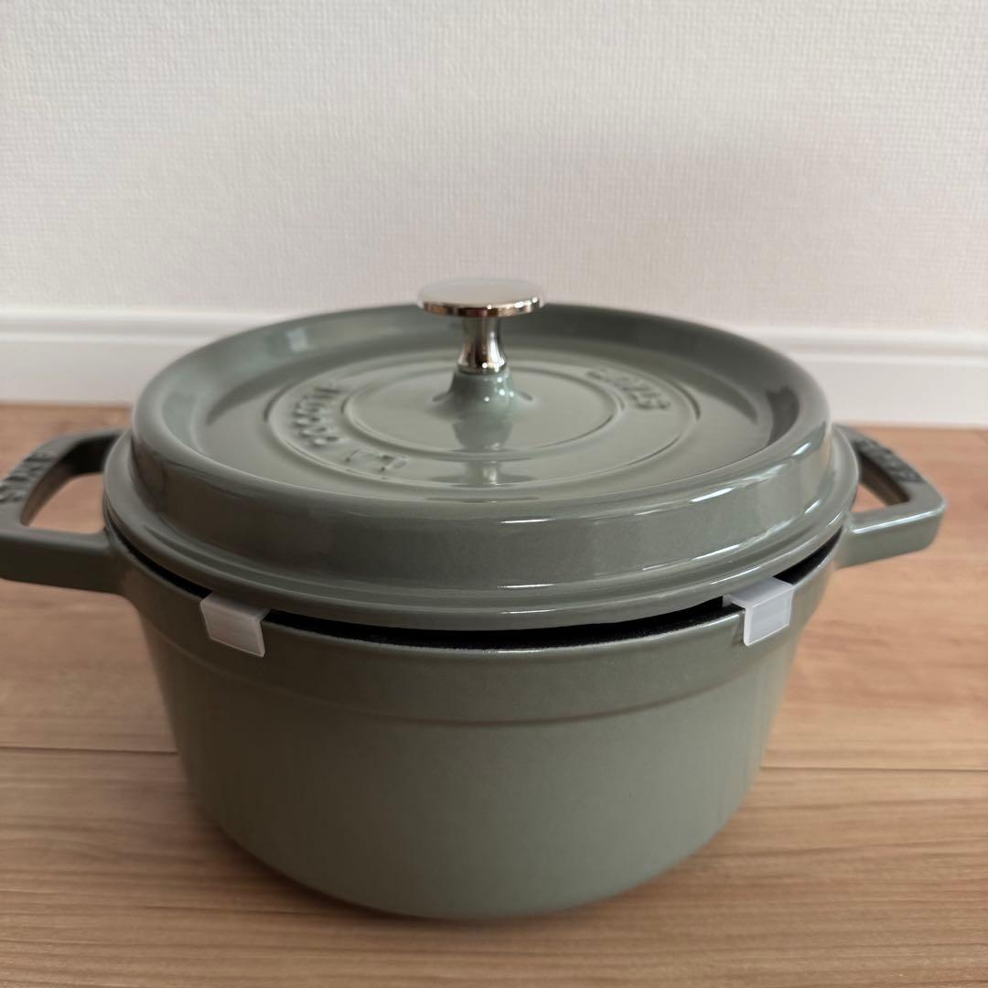 ※急ぎ発送不可【22cmユーカリ】ストウブ staub ピコ ココット ラウンド
