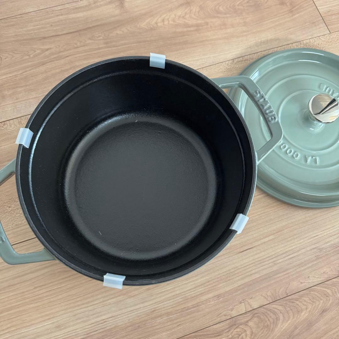 ※急ぎ発送不可【22cmユーカリ】ストウブ staub ピコ ココット ラウンド