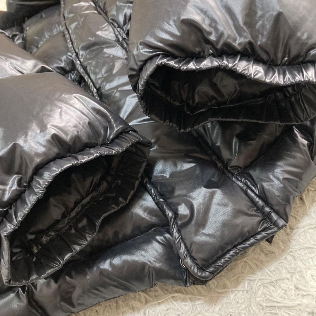17210✨コルマー 52 LL シャイニー 肩ロゴ ダウンジャケット ブラック