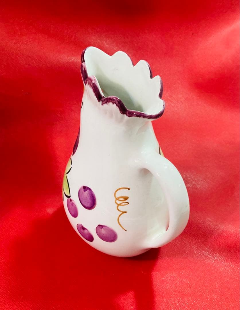 イタリア製　陶器　花瓶　フラワーベース ニワトリ　フラワー　花柄