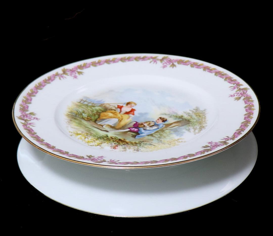 アンティーク・セーブル 1846年製 金彩飾り皿 王からの発注 刻印有 プレート