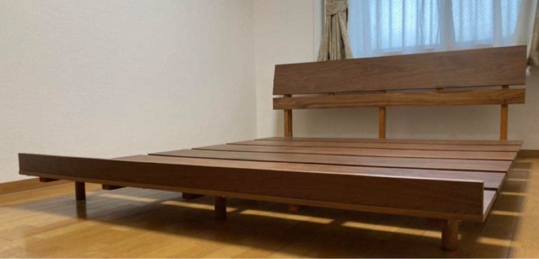 美品 ニトリ すのこ ローベットフレーム(Q)クイーン ミドルブラウン