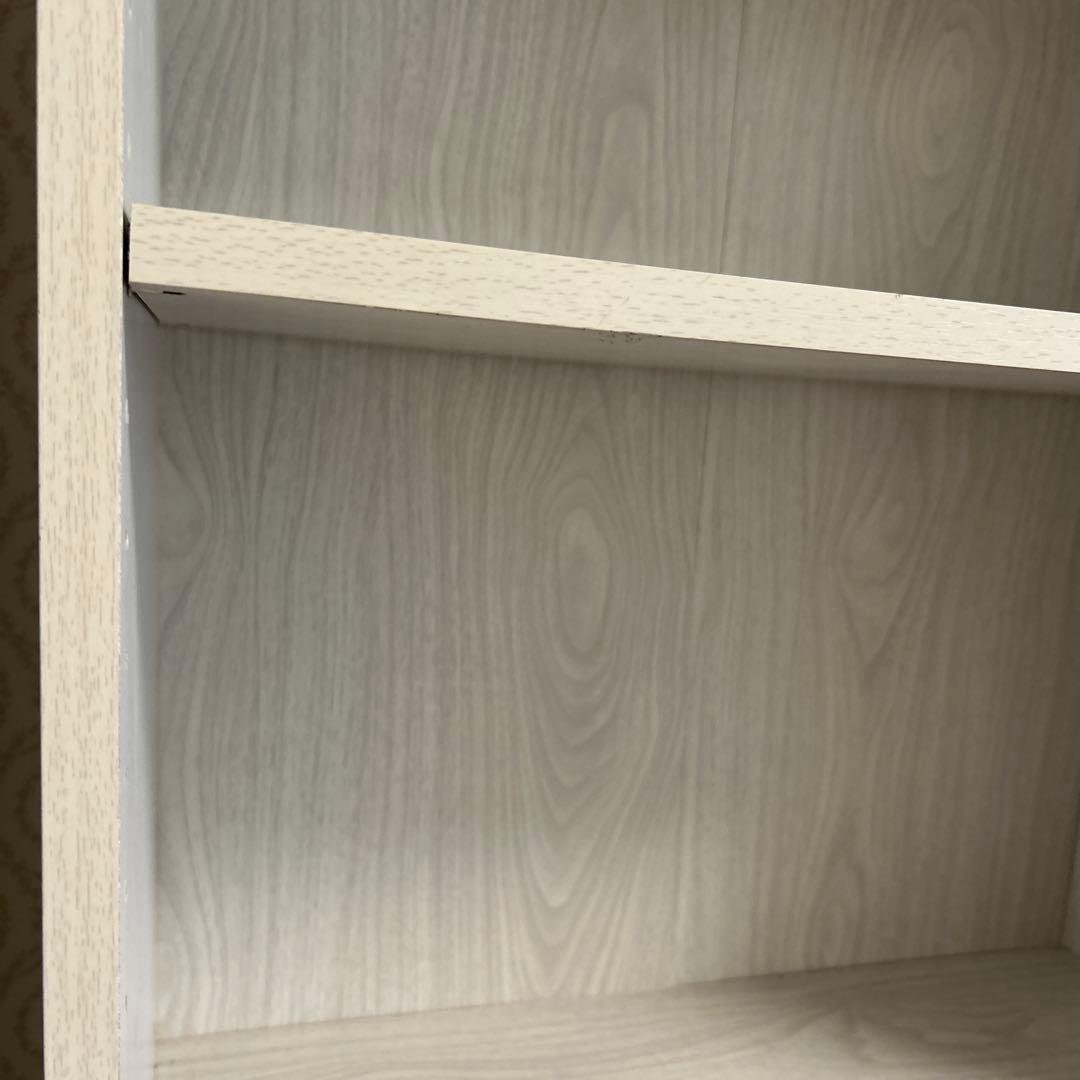 ホワイト 5段シェルフ 合板製