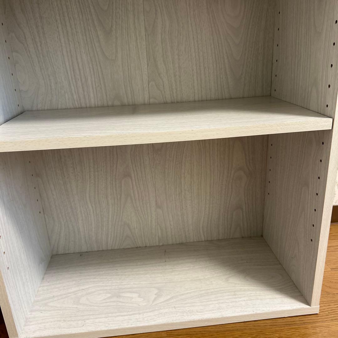 ホワイト 5段シェルフ 合板製