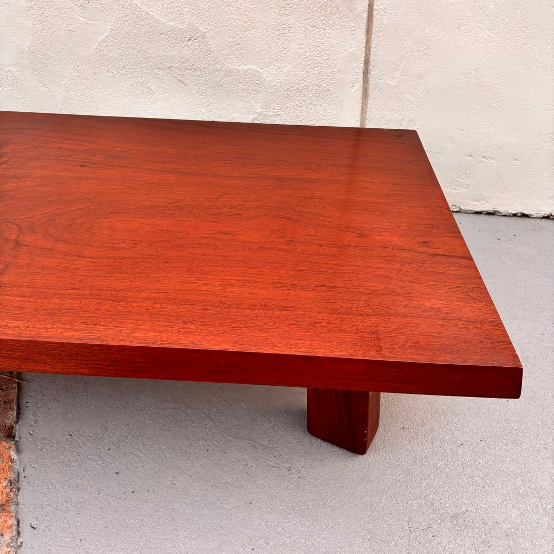 アンティーク 無垢材 一枚板センターテーブル 硬質で重厚な一枚板　ローテーブル