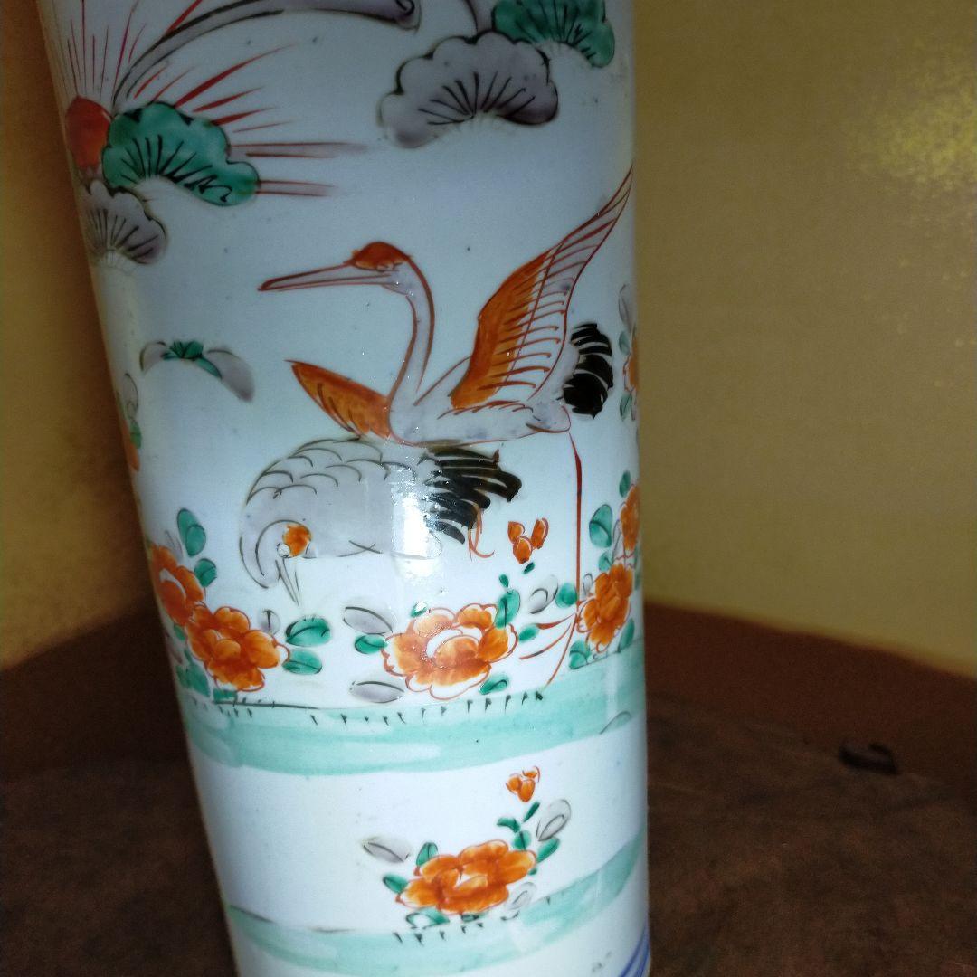 ２２１２骨董　江戸後期から明治初期 　色絵寸胴陶器