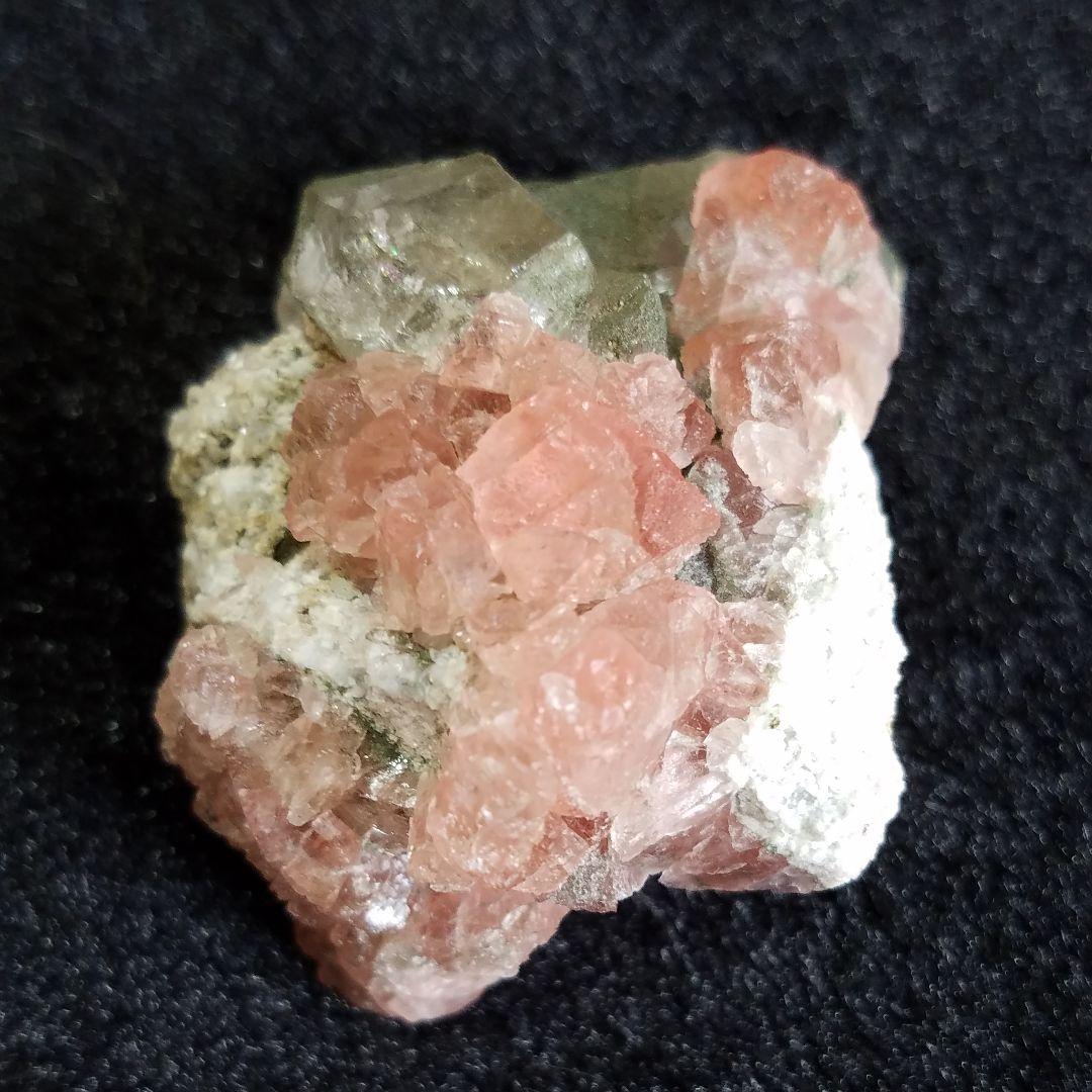 スイス産　アルプスクォーツピンクフローライト&クローライト