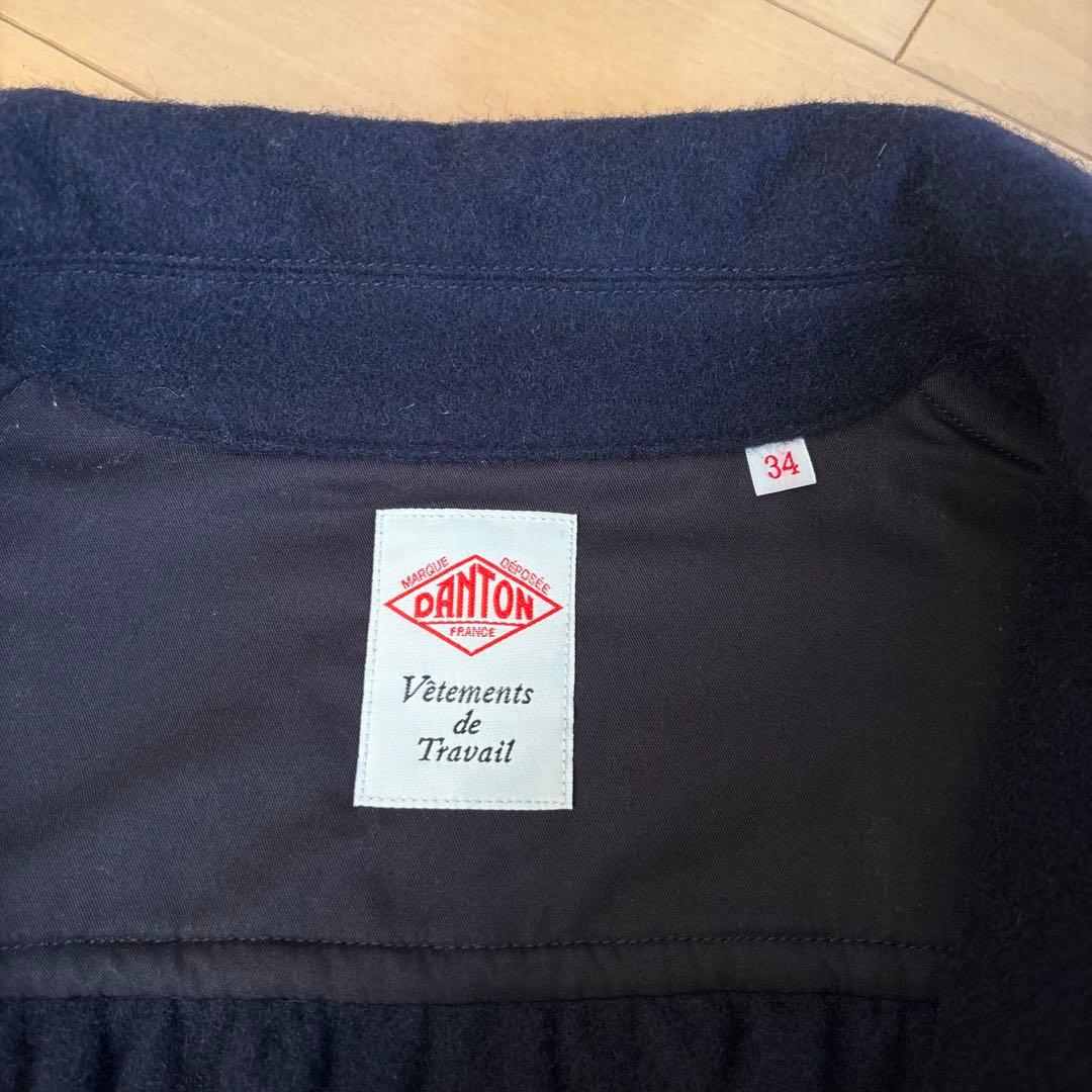 DANTON 24AW ギャザーショートコート WOMEN ネイビー