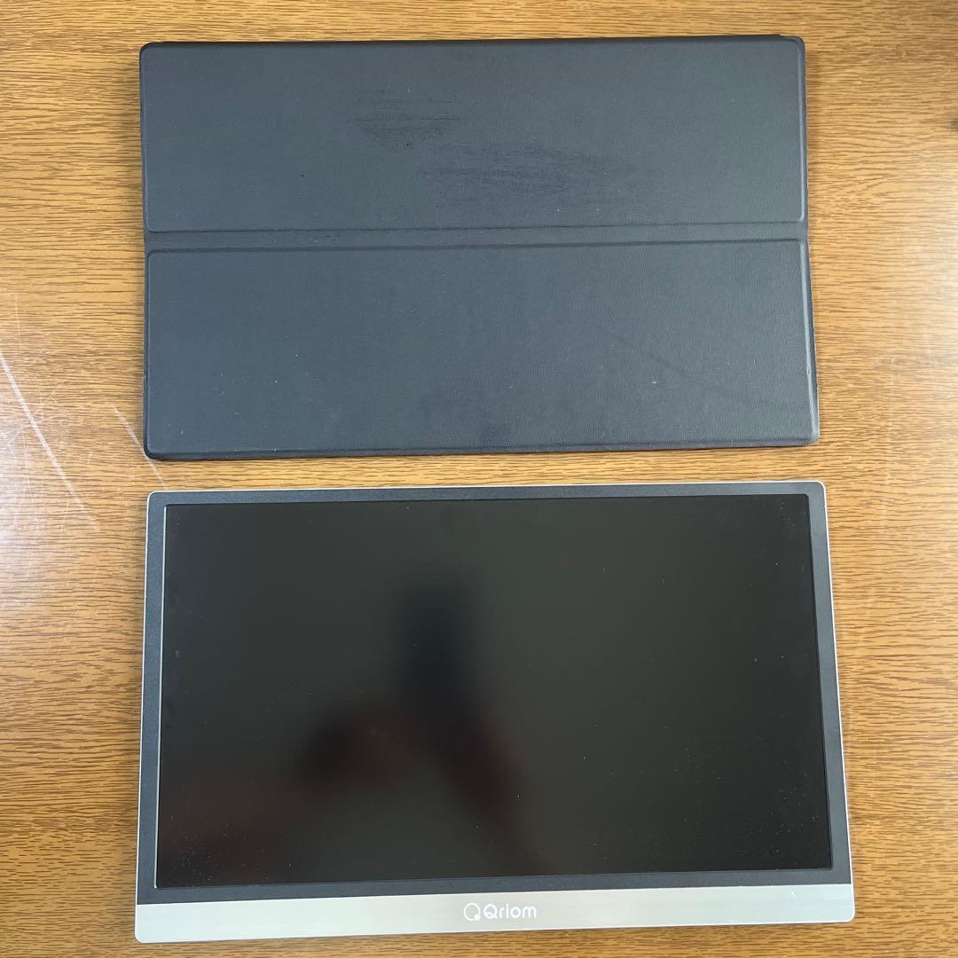 【デスク】Qrion モバイルモニター　アダプター付き　山善