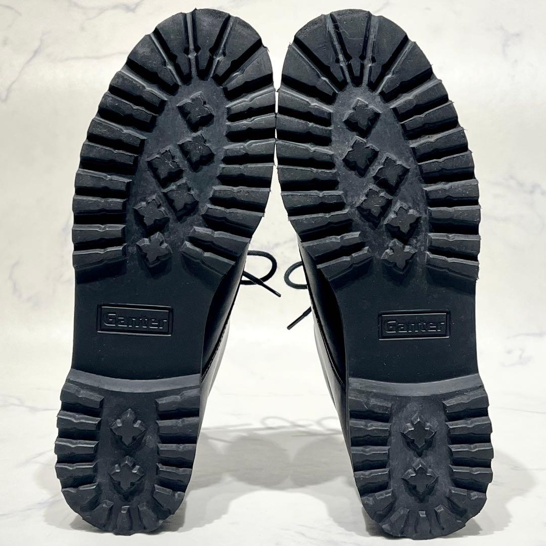 極美品☆ガンター ショートブーツ 黒 23.5cm コンフォート ラギッドソール