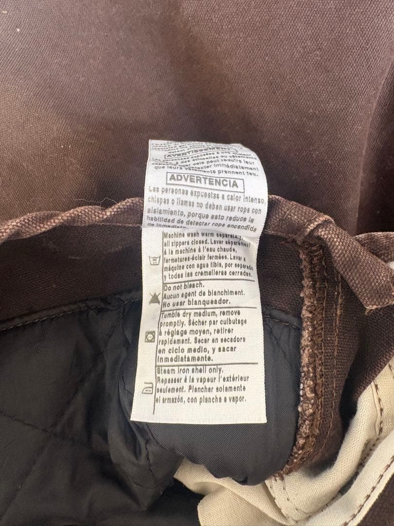 Carhartt ブラウンオーバーオール　ダック地　ダブルニー　良フェード